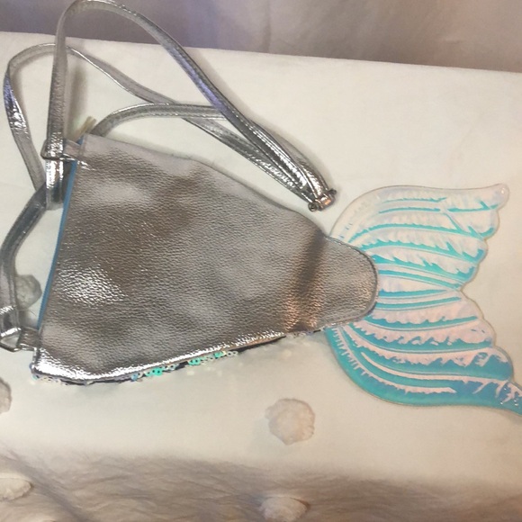Mermaid sequin tail P.S. from AEROPOSTALE handbag. Metallic sequins as scales. - Picture 5 of 8
